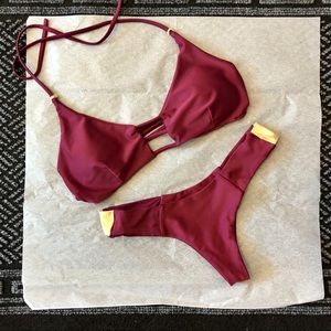 Burgundy bikini set